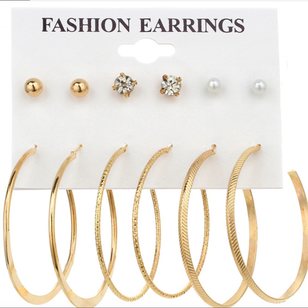 NWT earring set big hoops